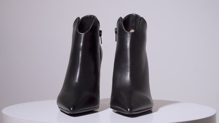 The Abriel Black Leather Ankle Boot