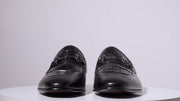 The Pusan Black Leather Bit Loafer Shoe