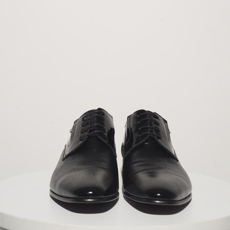 The San Severo Black Patent Leather Derby Shoe