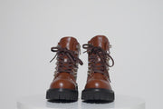 The Russel Brown Leather Lace-Up Ankle Boot