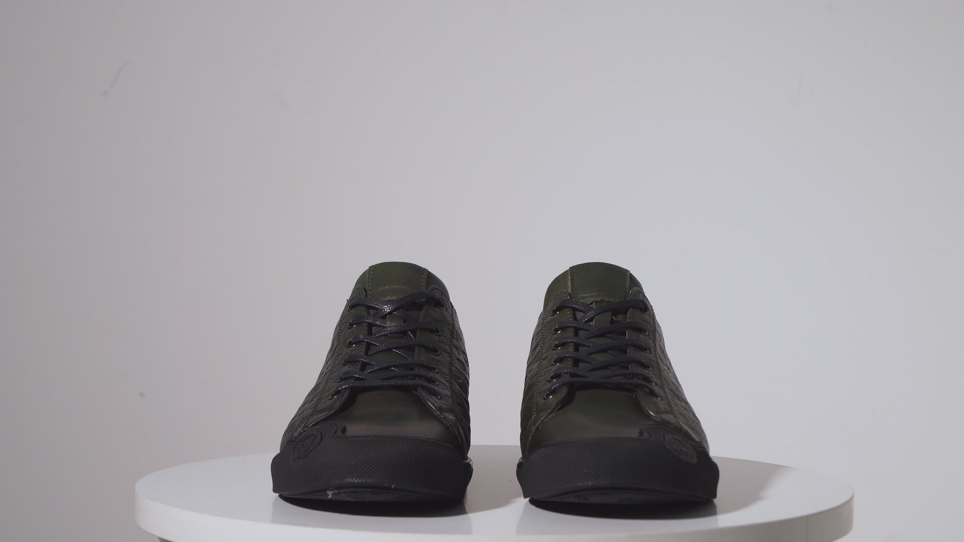 The Getto Green Leather Men Sneaker – Vinci Leather Shoes