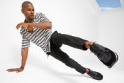 The Sopez Black Leather Sneaker