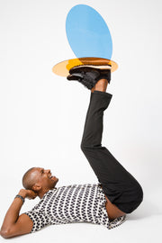 The Sopez Black Leather Sneaker