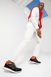 The Sonoma Black & Red Leather Sneaker