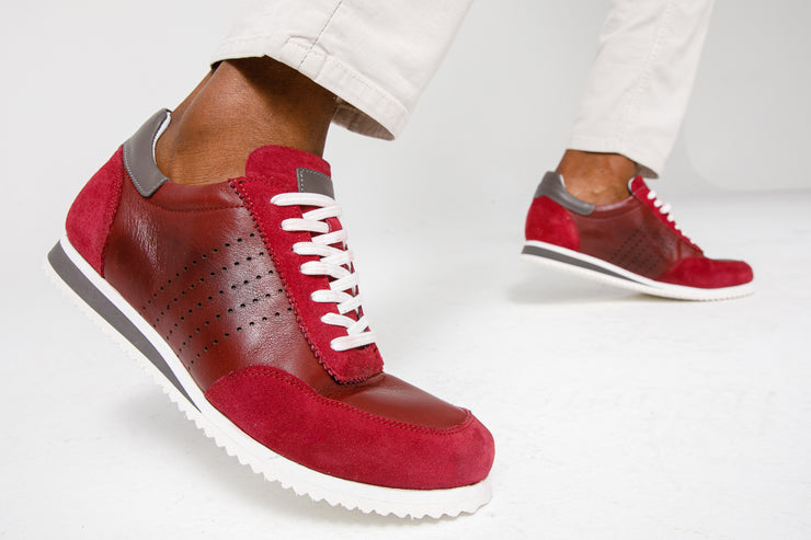 The Rotello Burgundy Leather Sneaker