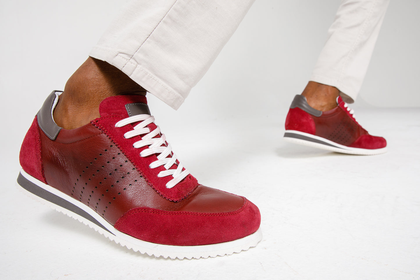 The Rotello Burgundy Leather Men Sneaker Final Sale!