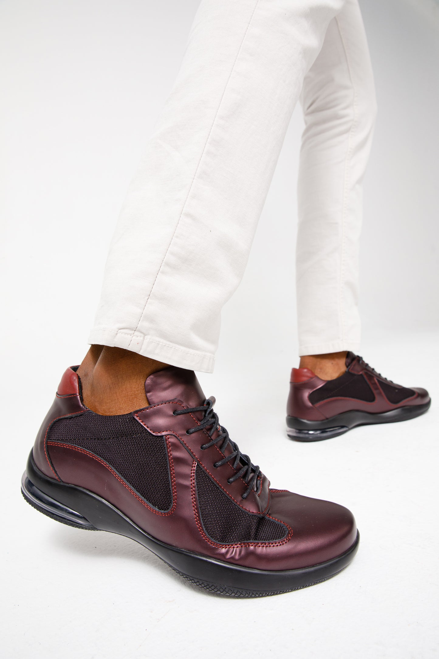 حذاء Zona Burgundy Leather للرجال للبيع النهائي!
