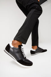 The Rotello Black Leather Sneaker