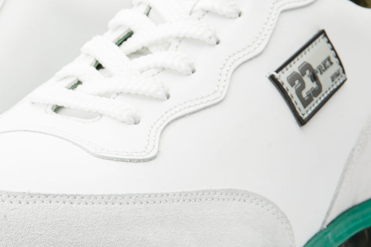 The Tiran White Leather Sneaker
