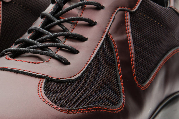 The Zona Burgundy Leather Sneaker