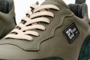 The Tiran Green Leather Sneaker