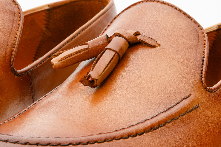 The Cerreto Brown Leather Tassel Loafer