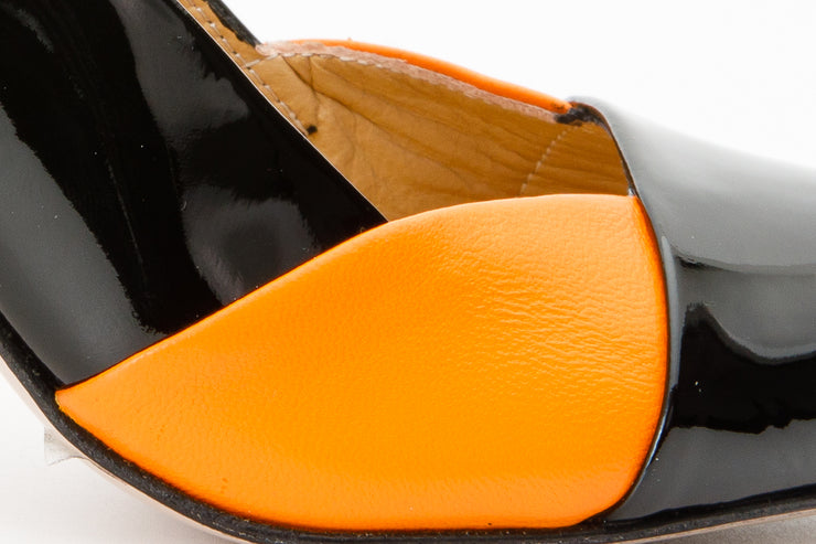 The Rize Pumpkin Heel Leather Multicolor Sandal