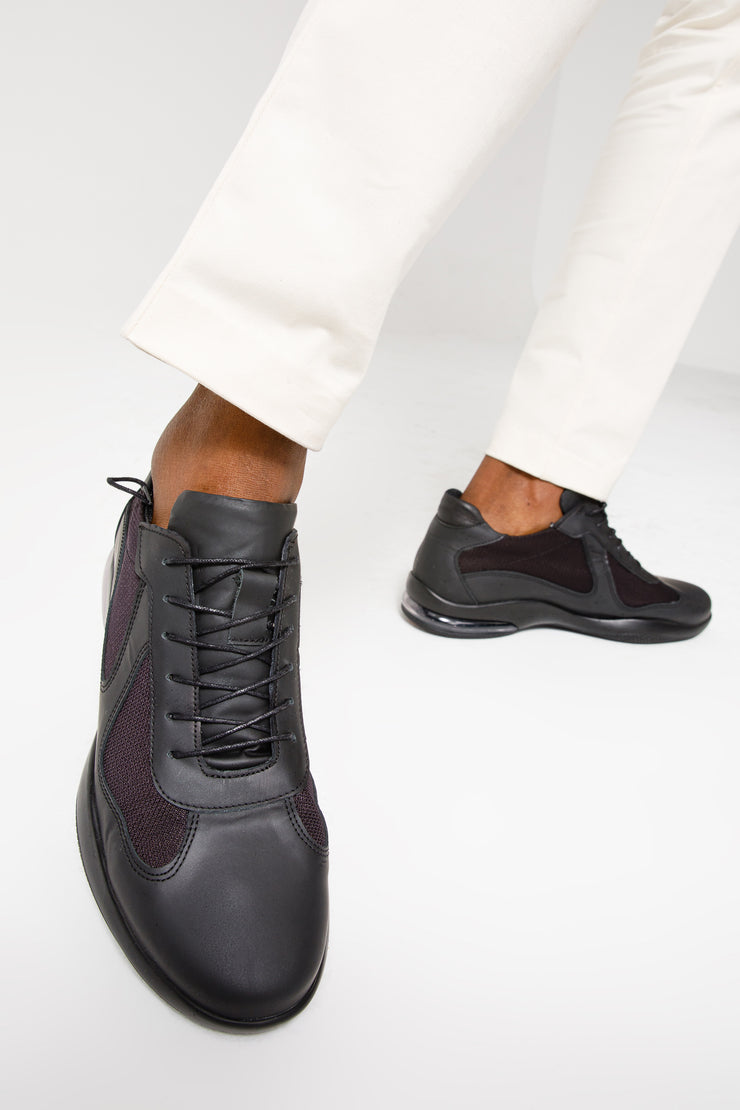 The Zona Black Leather Sneaker