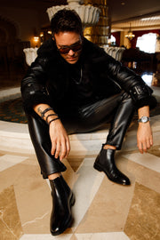 The Manby Black Leather Chelsea Boot