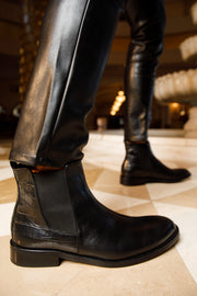 The Manby Black Leather Chelsea Boot