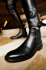 The Manby Black Leather Chelsea Boot