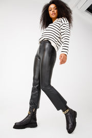The Nassau Black Leather Ankle Boot