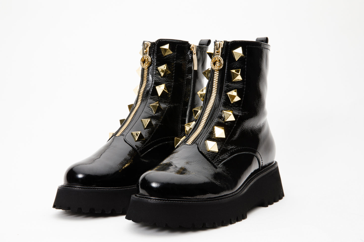 The Ottawa Black Patent Leather Ankle Women Boot