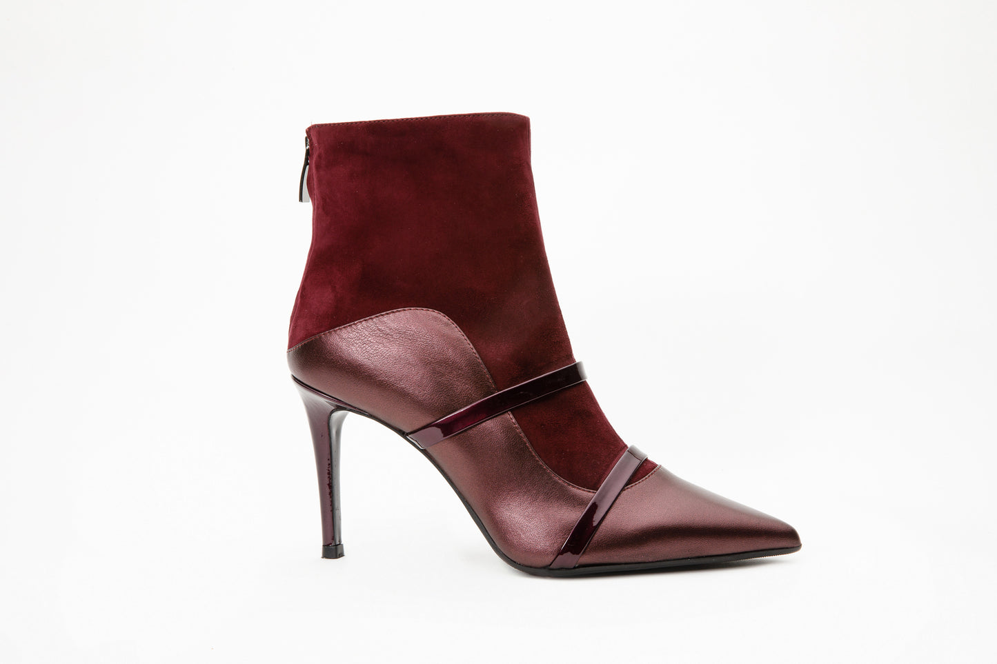 The Manila Burgundy Leather Ankle Women Boot