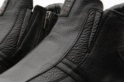 The Montreal Black Leather Casual Zip-Up Ankle Boot