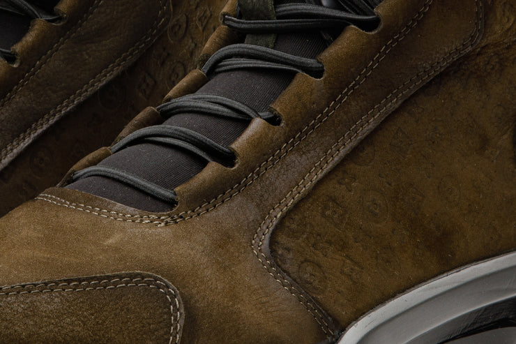 The Caracas Green Suede Leather Casual Boot