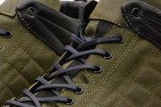 The Riga Green Suede Leather Casual Lace-Up Boot with a Zipper