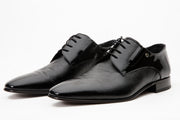 The San Severo Black Patent Leather Derby Shoe