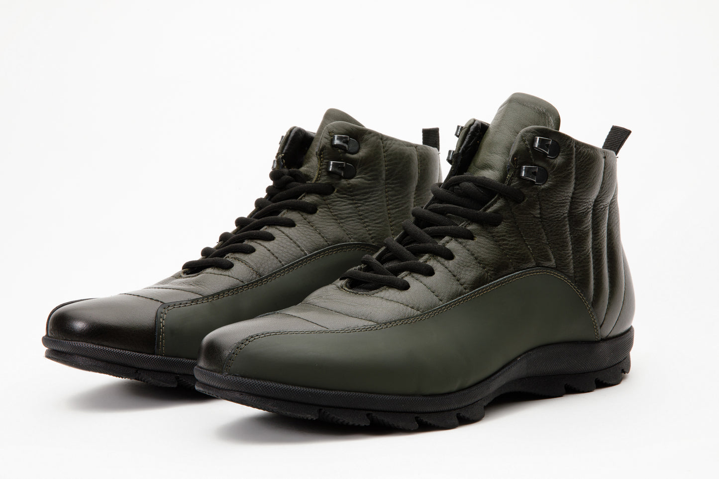 ¡La bota casual de cuero verde Merter para hombre con cordones en venta final!
