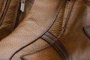 The Montreal Brown Leather Casual Zip-Up Ankle Boot