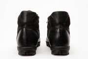 The Houston Leather Black Lace-Up Casual Boot with a Zipper