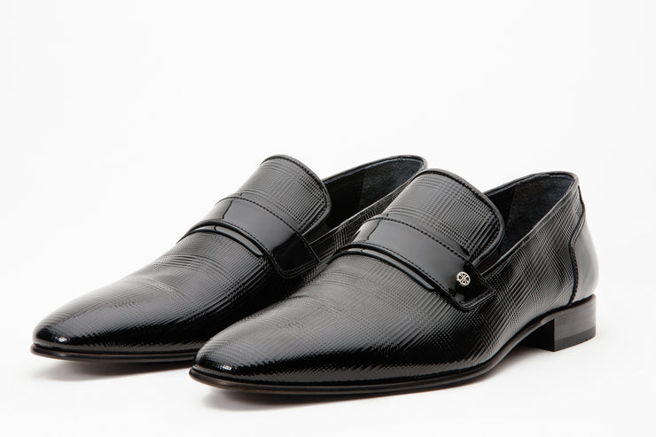 The Warsaw Shoe Black Leather Bit Loafer