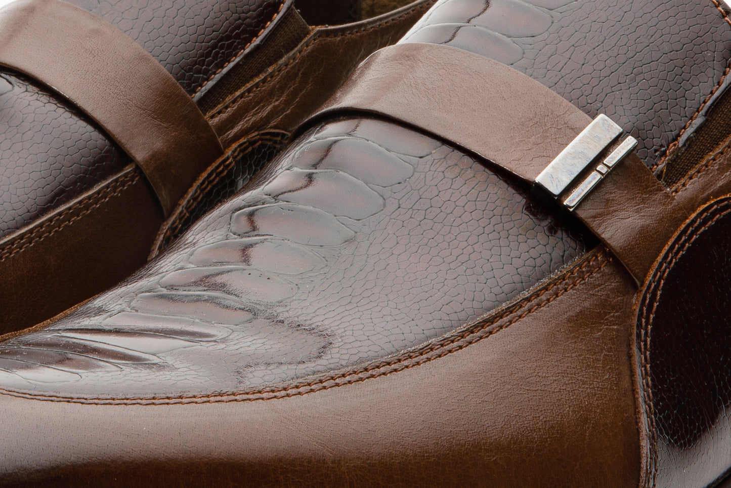 Mocasín de piel marrón Kazablanka para hombre