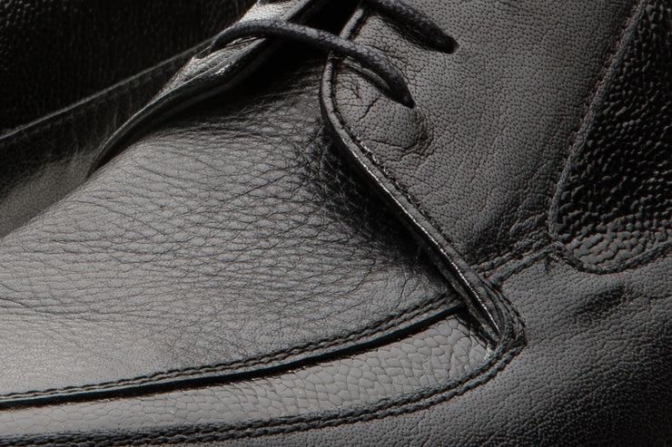 The Gardi Black Leather Derby Shoe