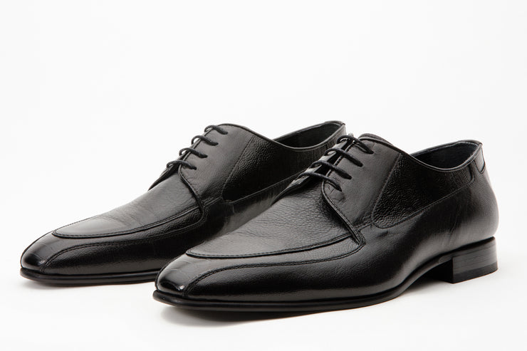The Gardi Black Leather Derby Shoe