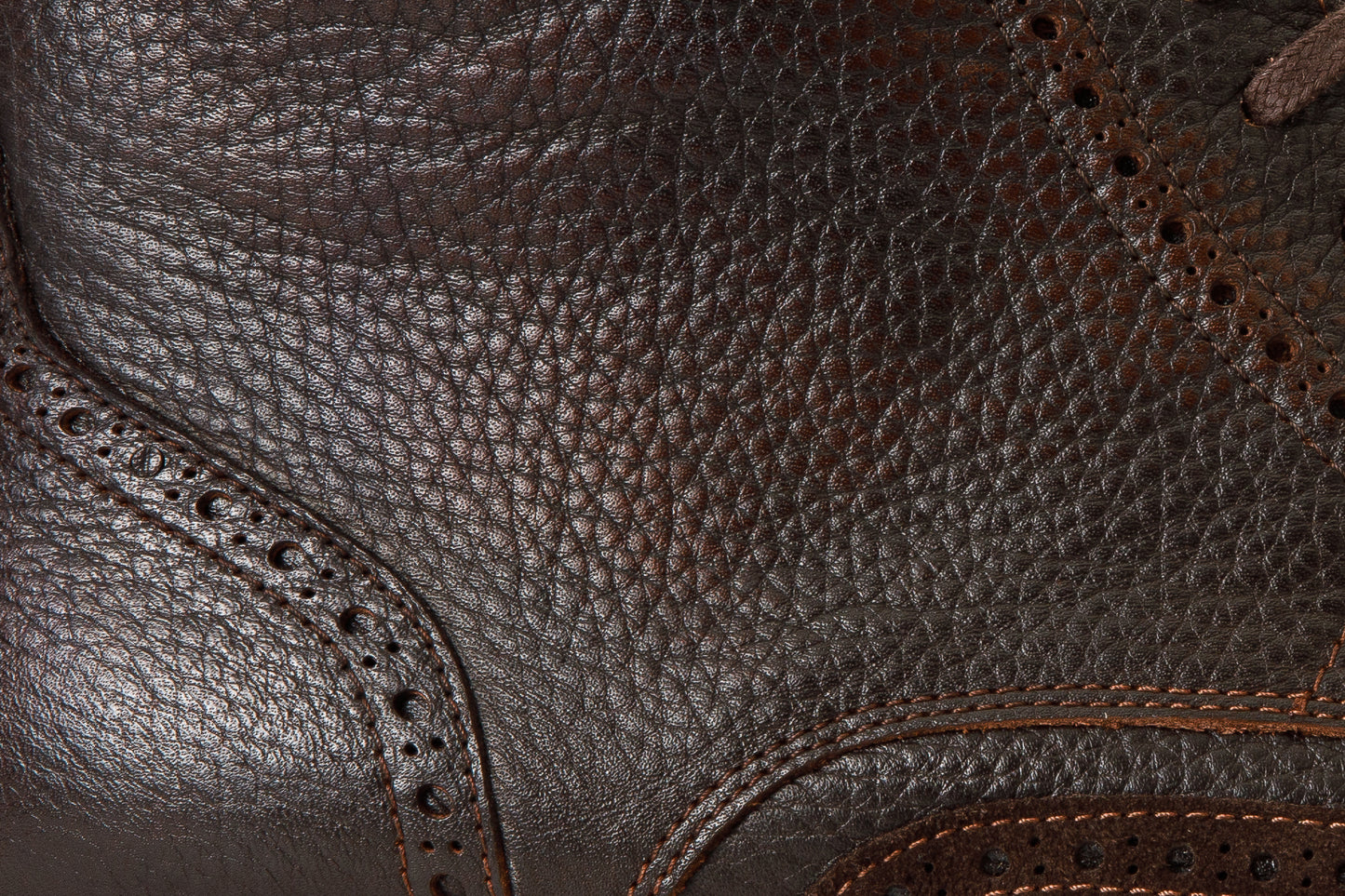 Bota con cordones y cremallera para hombre de cuero y ante marrón Anderson
