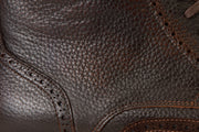 The Anderson Brown Leather & Suede Brogue Lace-Up Boot with a Zipper