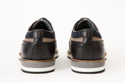 The Samako Black Leather Wingtip Semi Brogue Derby Shoe