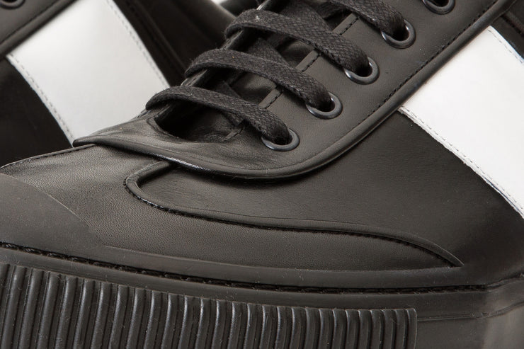 The Rom Black Leather Sneaker