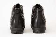 The Merter Black Leather Casual Lace-Up Boot