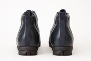 The Merter Navy Blue Leather Casual Lace-Up Boot
