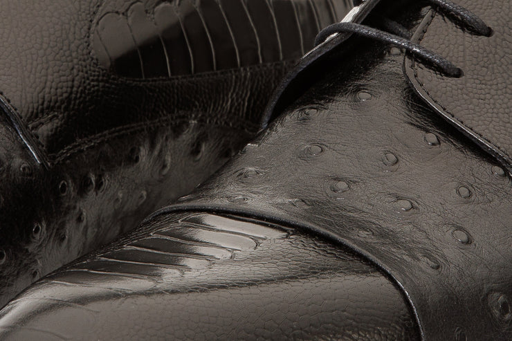The Monterrey Black Cap Toe Derby Shoe