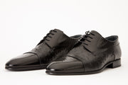 The Monterrey Black Cap Toe Derby Shoe