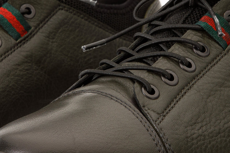 The Hoxton Green Leather Sneaker