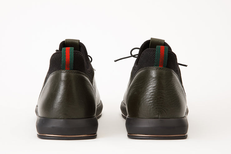 The Hoxton Green Leather Sneaker
