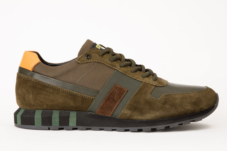 The Kilo Green Leather Sneaker