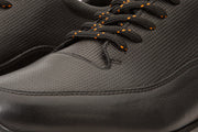 The Lizbon Black Leather Sneaker