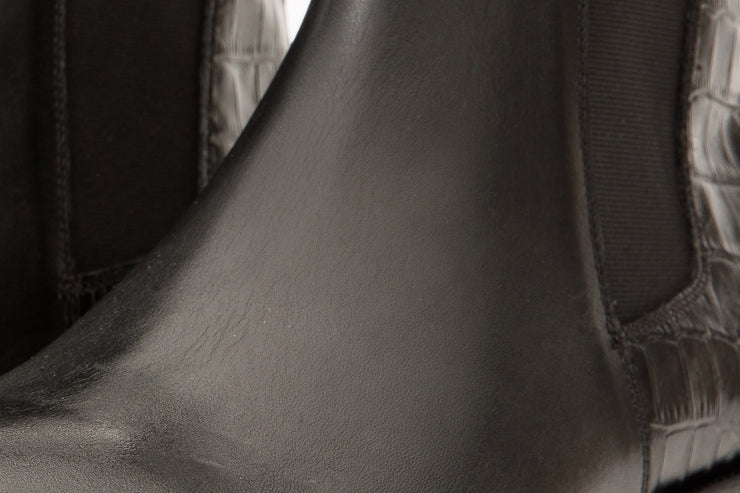 The Manby Black Leather Chelsea Boot