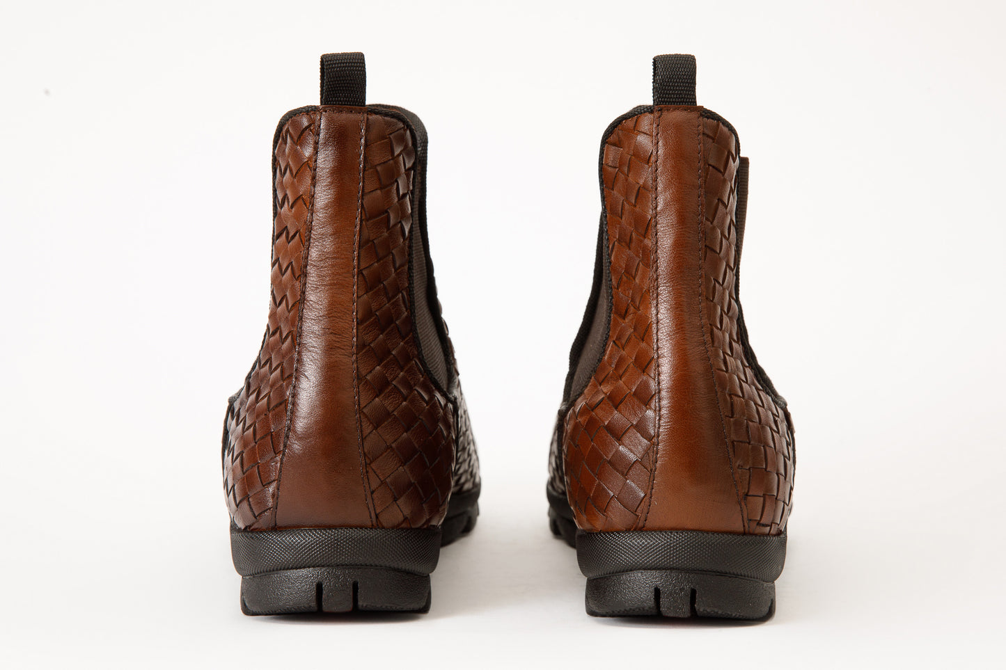 The Luxpre Tan Leather Handwoven Casual Chelsea Men Boot Final Sale!