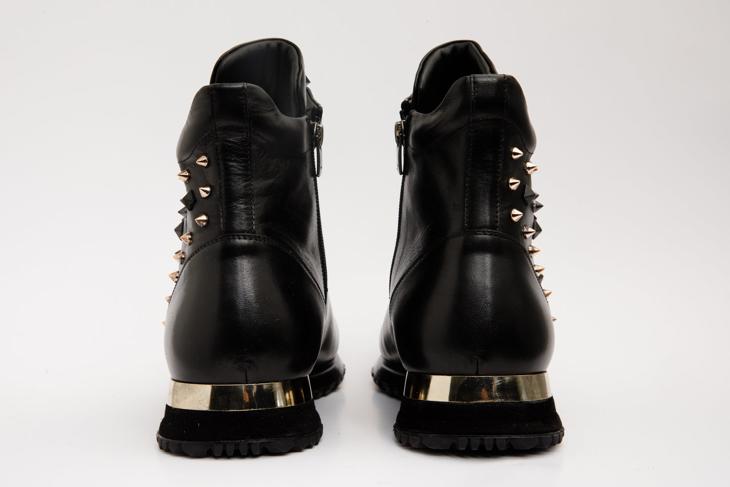 The Infanta High-Top Black Spike Leather Men Sneaker Limited Edition